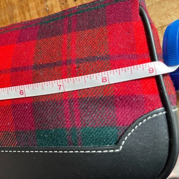 COACH Leather and Tartan Fabric Convertible Handbag Wristlet Purse Clutch NWOT - Picture 12 of 14